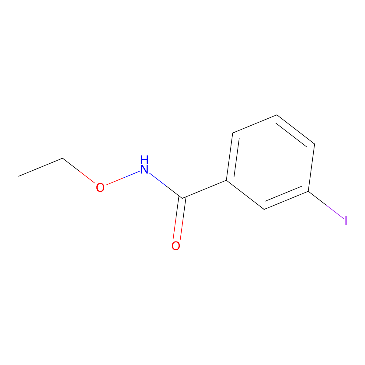 N-ethoxy-3-iodobenzamide molecular structure, CAS 290839-75-7