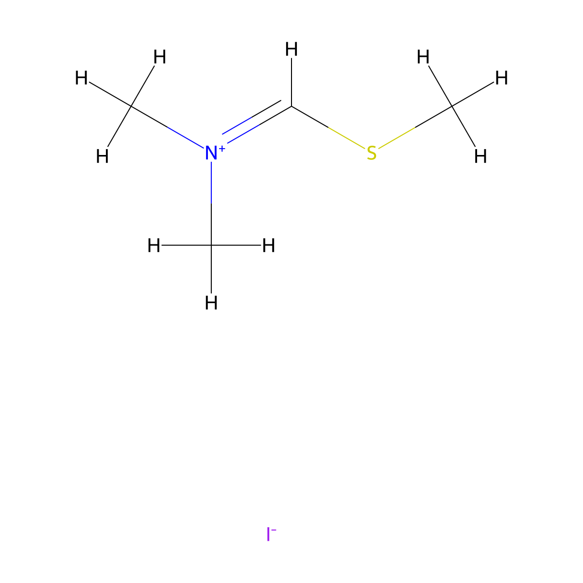 N,N-Dimethyl-N-(methylsulfanylmethylene)ammonium Iodide molecular structure, CAS 29085-13-0