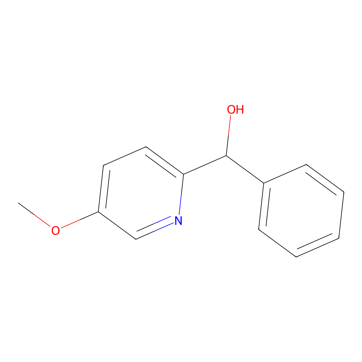 (5-Methoxypyridin-2-yl)(phenyl)methanol molecular structure, CAS 29086-45-1