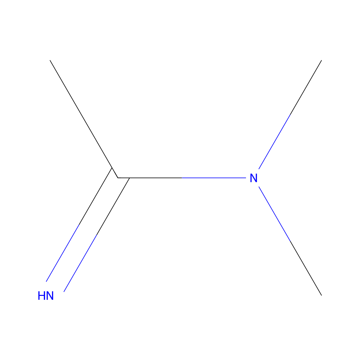 Ethanimidamide, N,N-dimethyl- molecular structure, CAS 2909-14-0