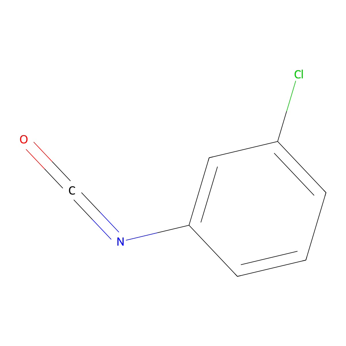 Benzene, 1-chloro-3-isocyanato- molecular structure, CAS 2909-38-8