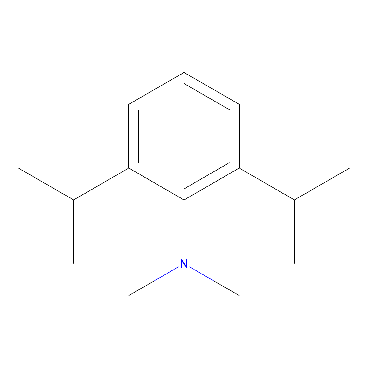 2,6-Diisopropyl-N,N-dimethylaniline molecular structure, CAS 2909-77-5