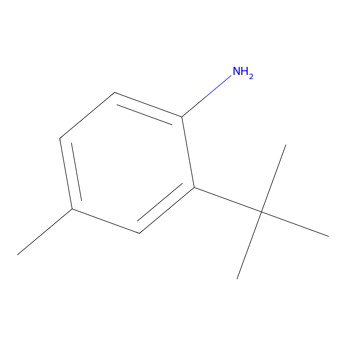 2-(Tert-butyl)-4-methylaniline molecular structure, CAS 2909-81-1