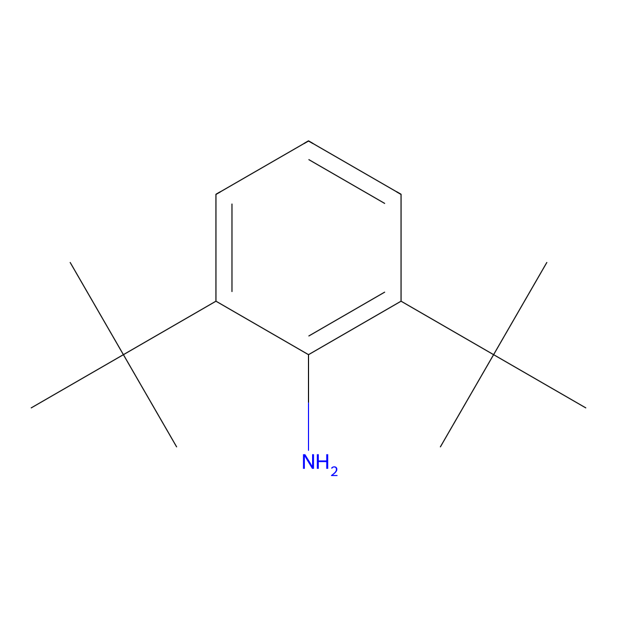2,6-Bis(1,1-dimethylethyl)benzenamine molecular structure, CAS 2909-83-3