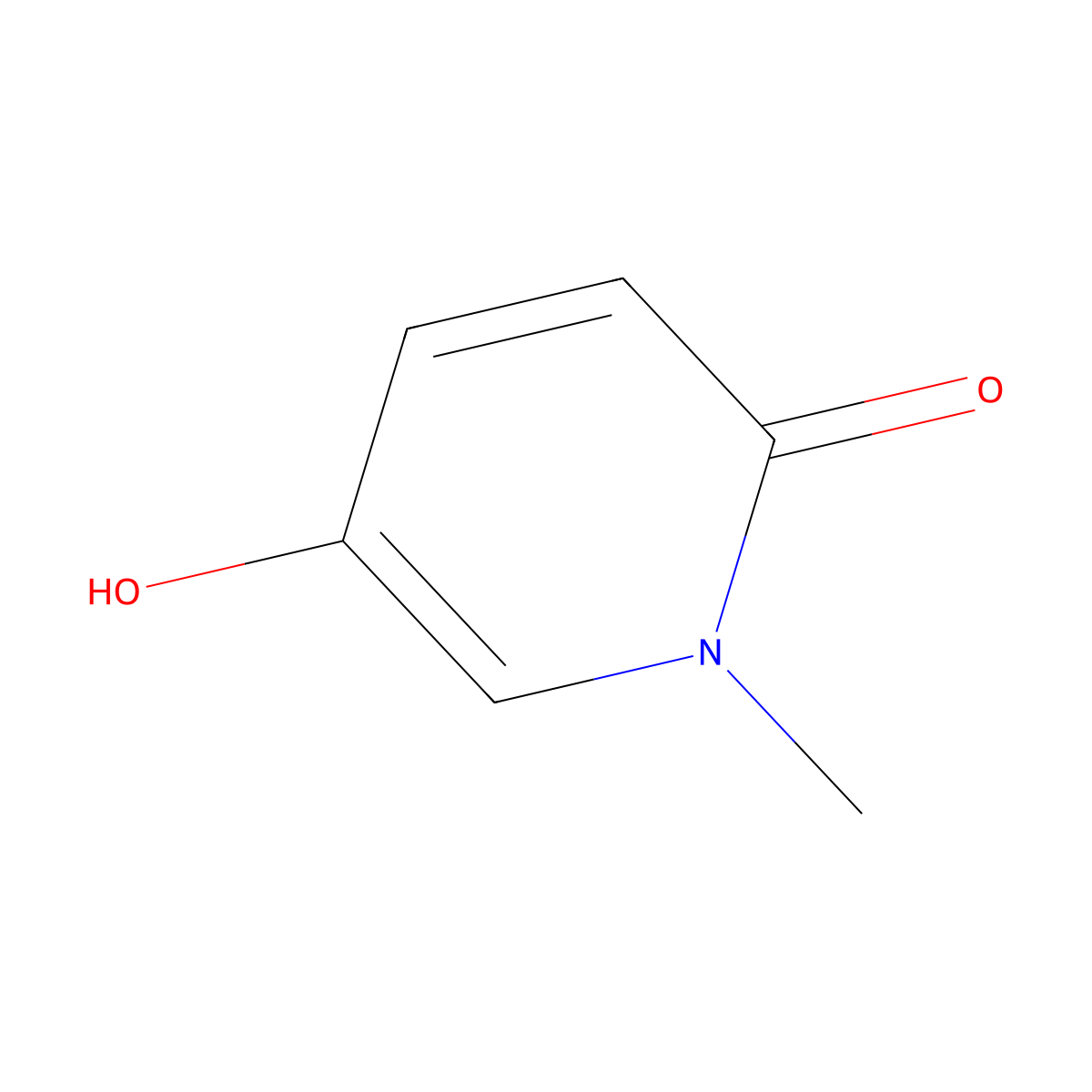 5-Hydroxy-1-methylpyridin-2(1H)-one molecular structure, CAS 29094-75-5