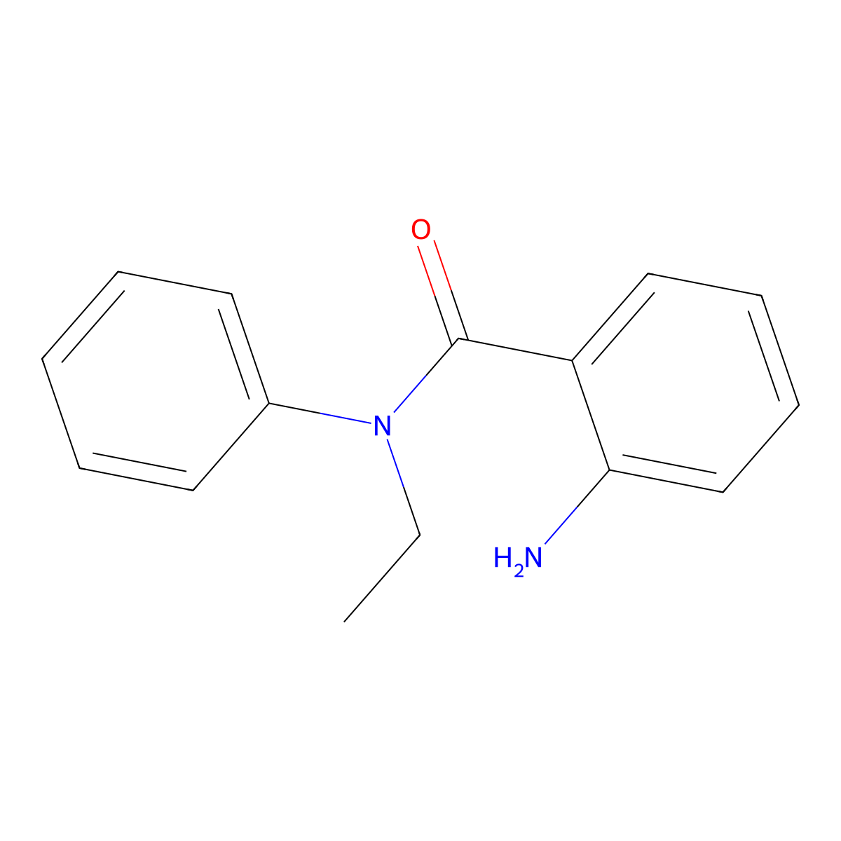 2-Amino-N-ethyl-N-phenylbenzamide molecular structure, CAS 29094-86-8