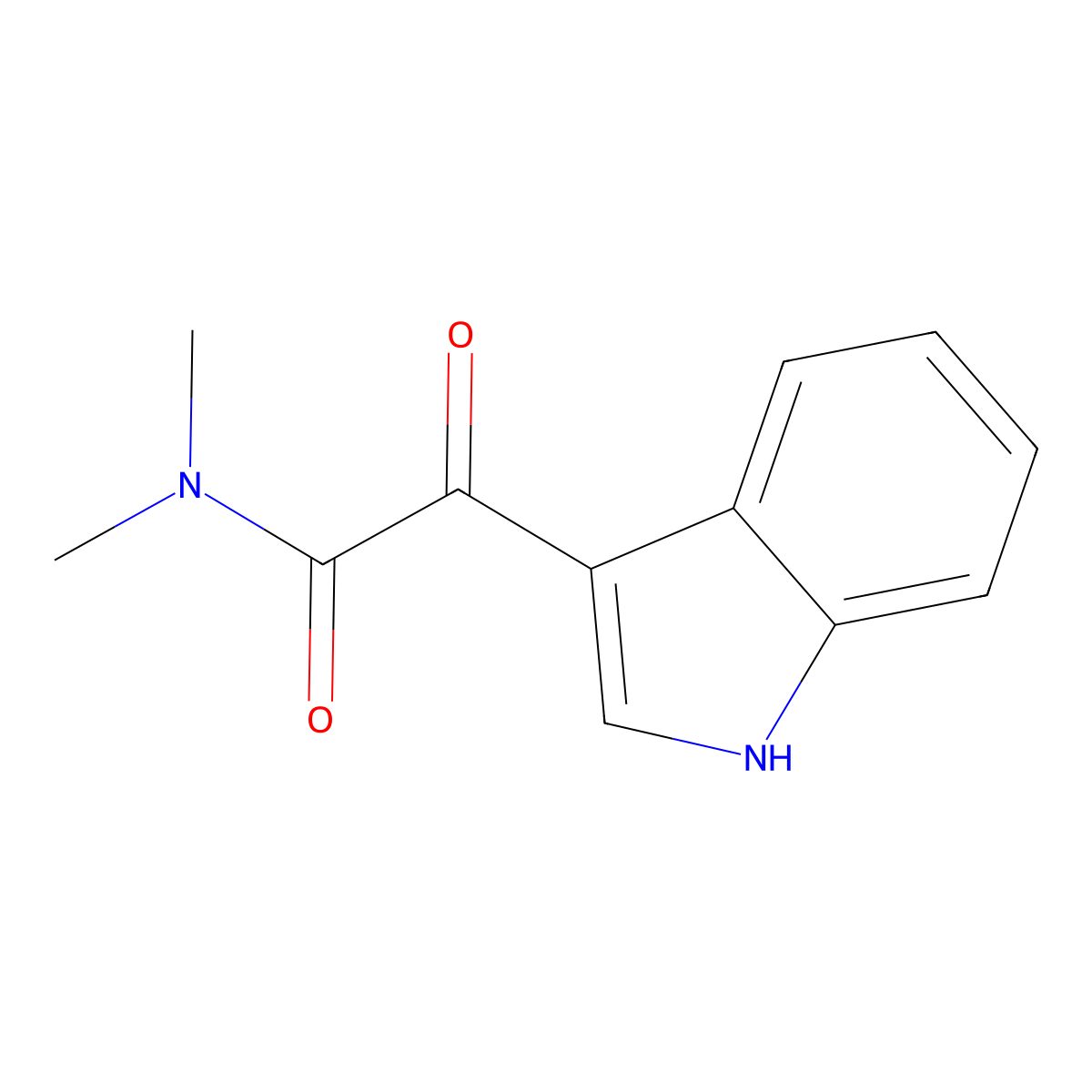 2-(1H-Indol-3-yl)-N,N-dimethyl-2-oxo-acetamide molecular structure, CAS 29095-44-1
