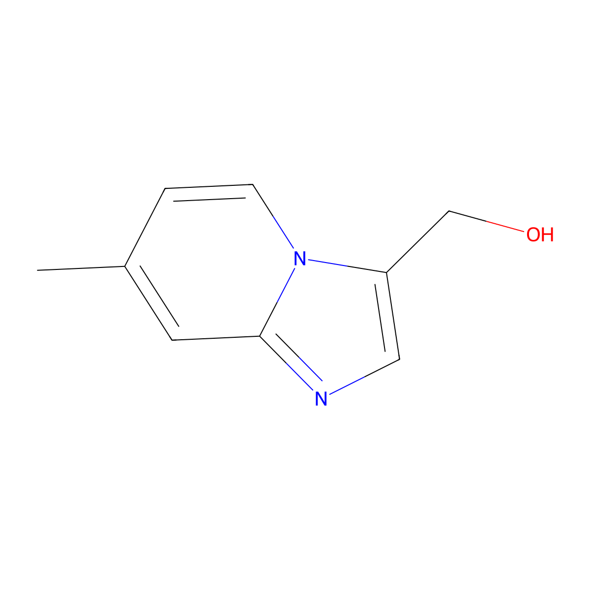 (7-Methylimidazo[1,2-A]pyridin-3-YL)methanol molecular structure, CAS 29096-61-5