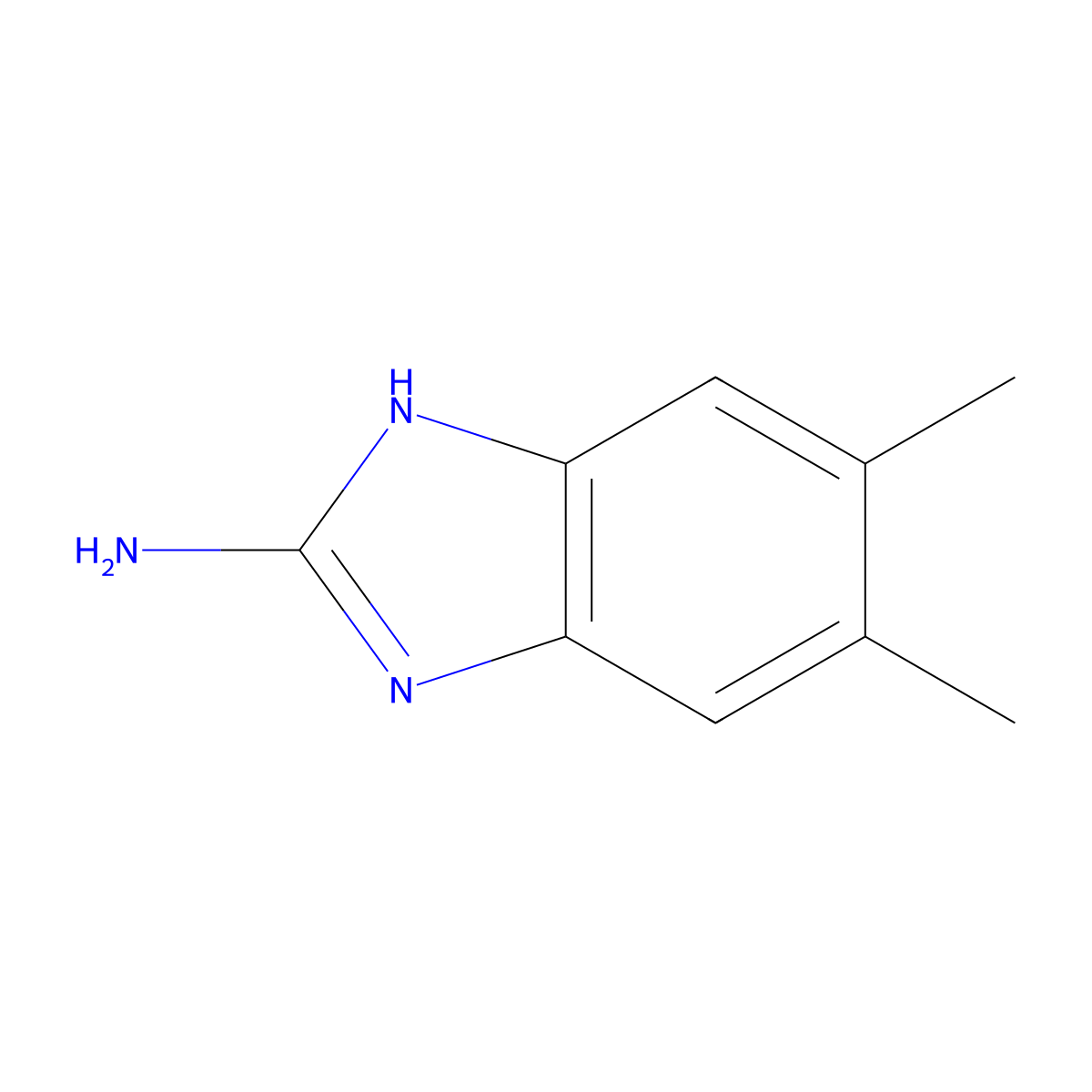 5,6-Dimethylbenzimidazol-2-ylamine molecular structure, CAS 29096-75-1