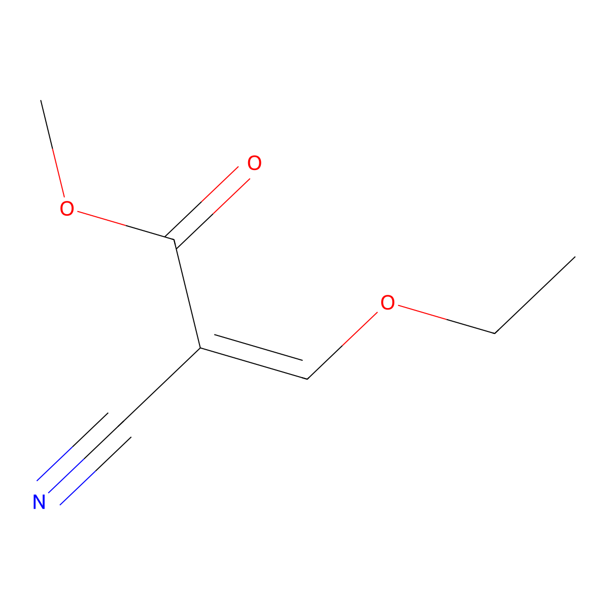 Methyl 2-cyano-3-ethoxy-2-propenoate molecular structure, CAS 29096-99-9