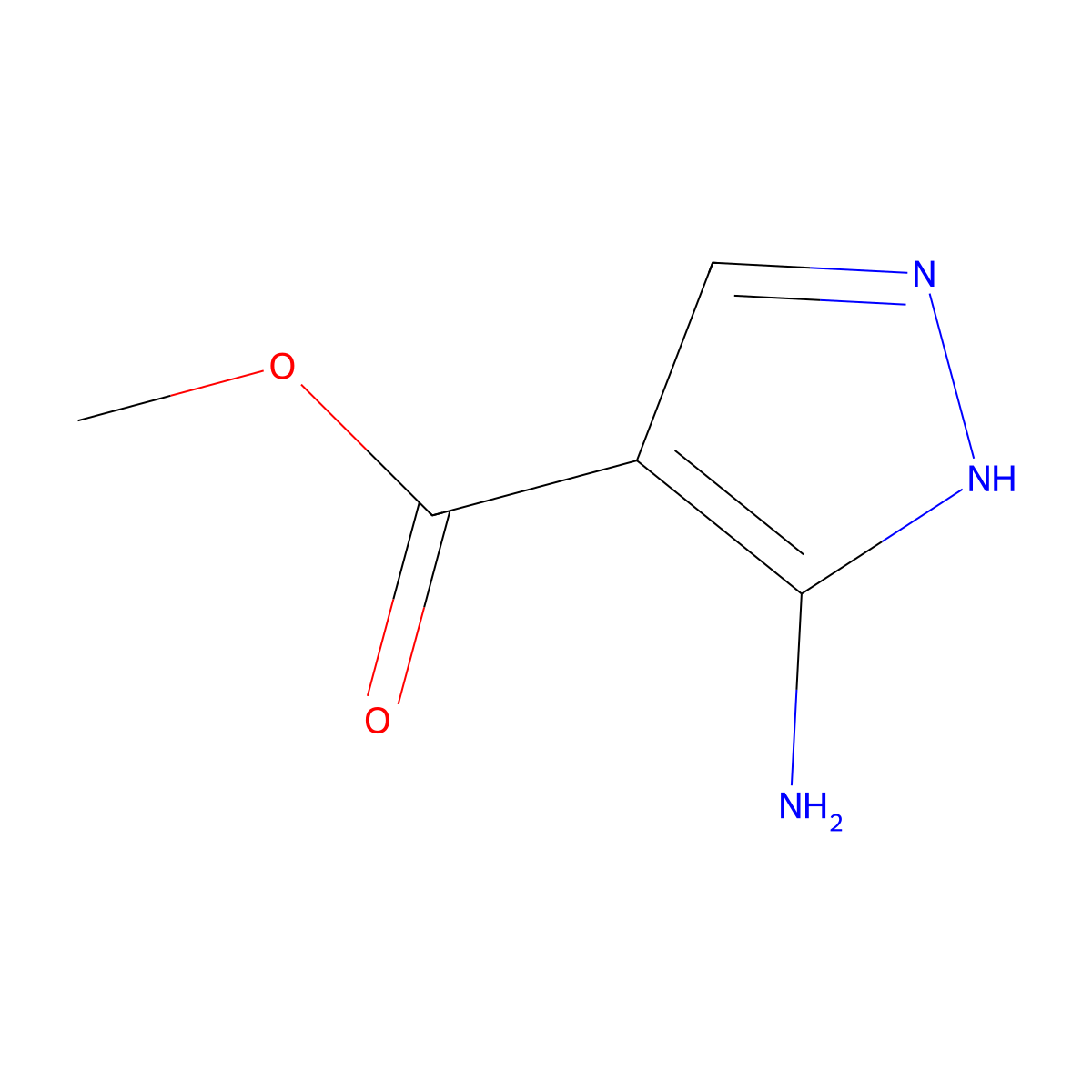 Methyl 3-amino-1H-pyrazole-4-carboxylate molecular structure, CAS 29097-00-5
