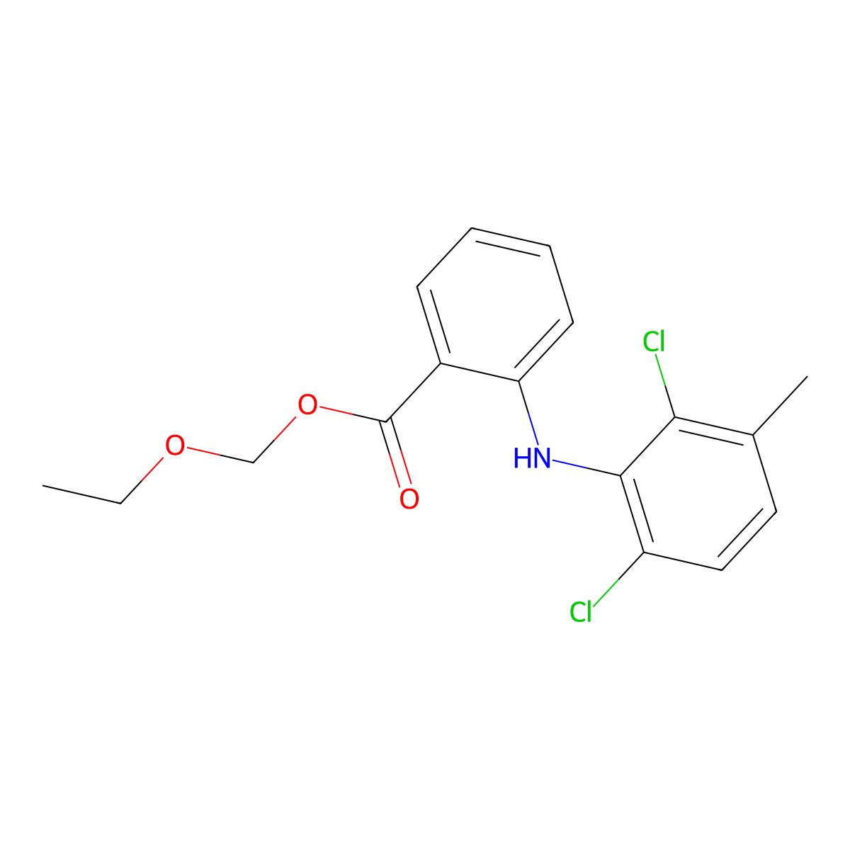 Terofenamate molecular structure, CAS 29098-15-5