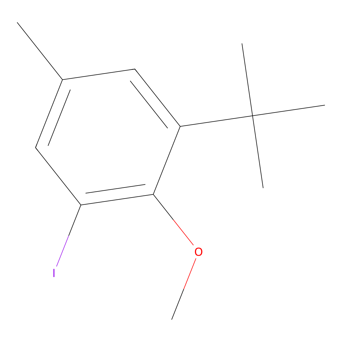 1-(Tert-butyl)-3-iodo-2-methoxy-5-methylbenzene molecular structure, CAS 2909847-53-4