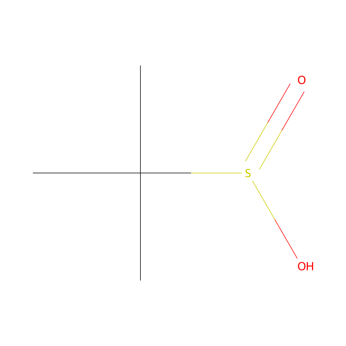 2-Methylpropane-2-sulfinic acid molecular structure, CAS 29099-08-9