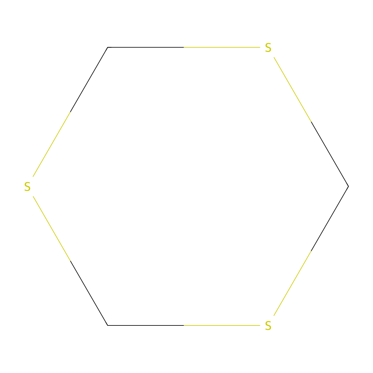 1,3,5-Trithiane molecular structure, CAS 291-21-4