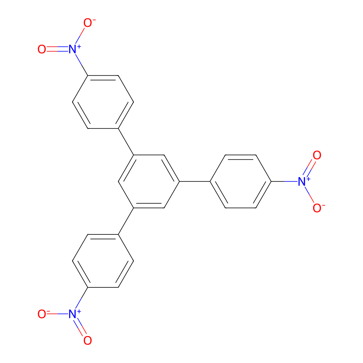 1,3,5-Tris(4-nitrophenyl)benzene molecular structure, CAS 29102-61-2