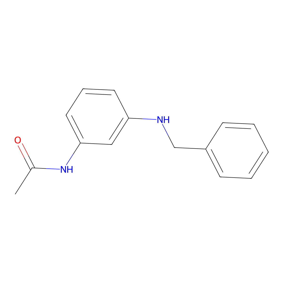 Acetamide, N-(3-((phenylmethyl)amino)phenyl)- molecular structure, CAS 29103-59-1