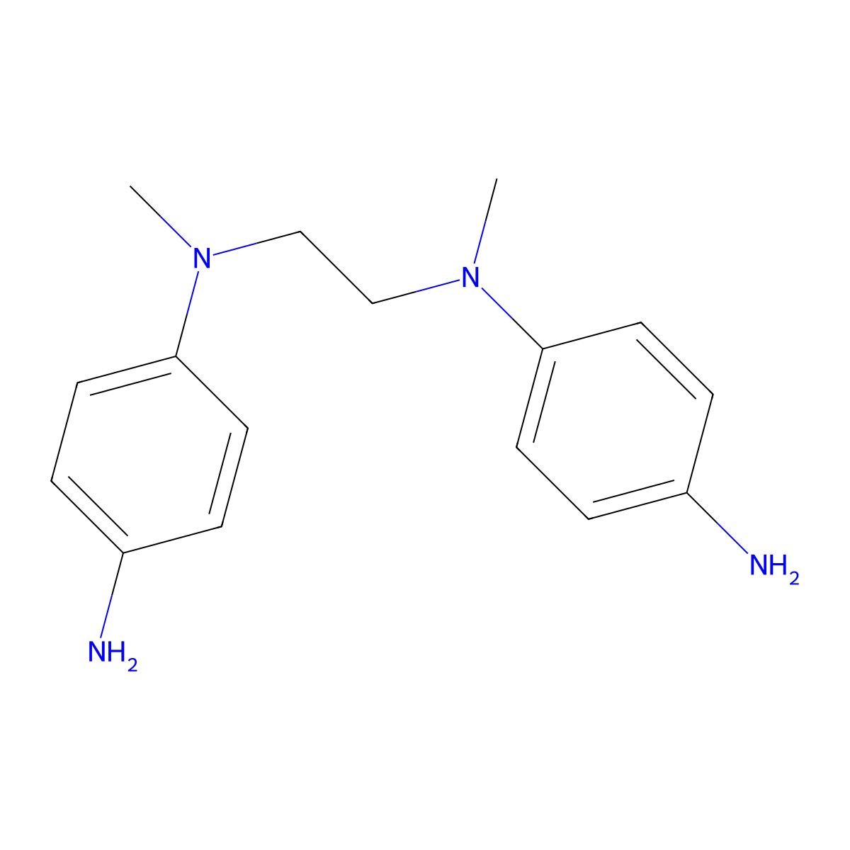 N,N'-Bis(4-aminophenyl)-N,N'-dimethylethylenediamine molecular structure, CAS 29103-75-1