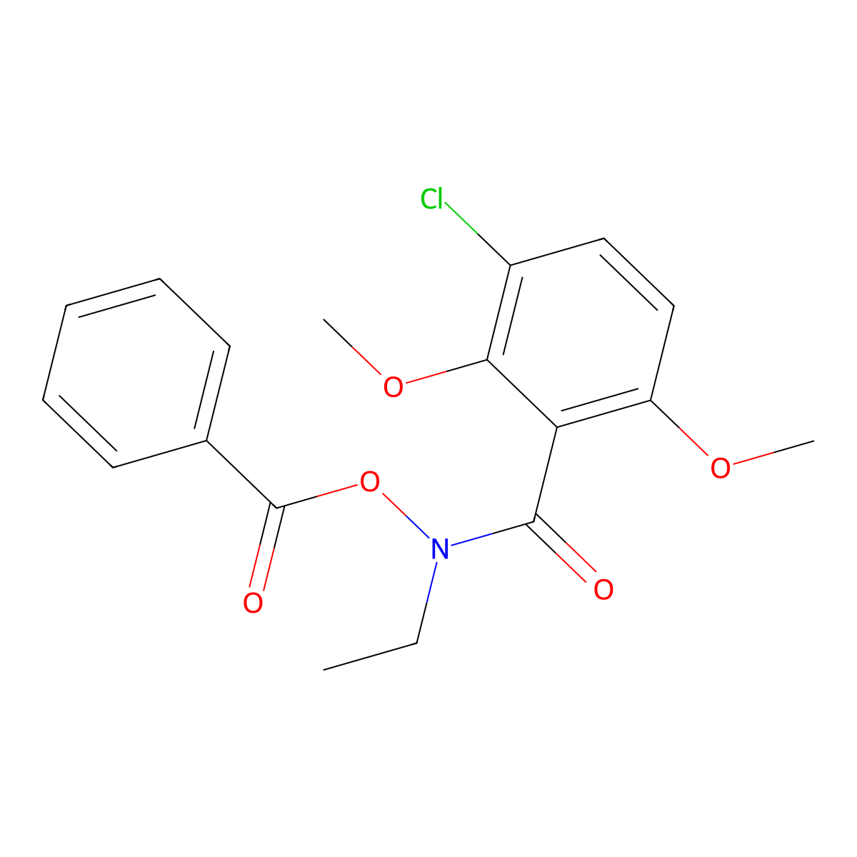 Benzoximate molecular structure, CAS 29104-30-1