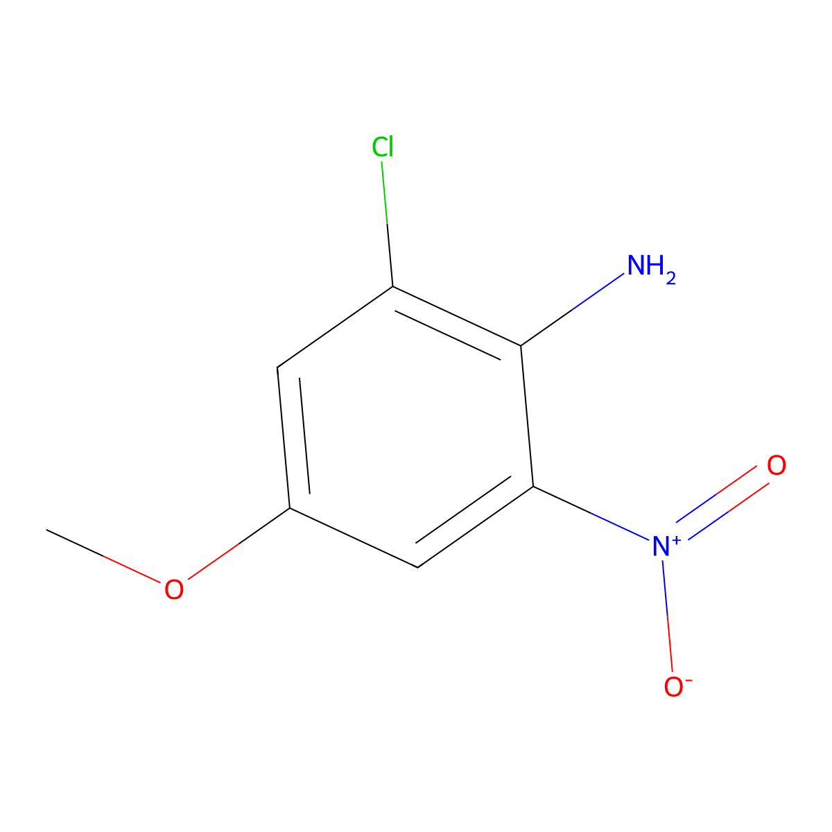2-Chloro-4-methoxy-6-nitroaniline molecular structure, CAS 29105-95-1