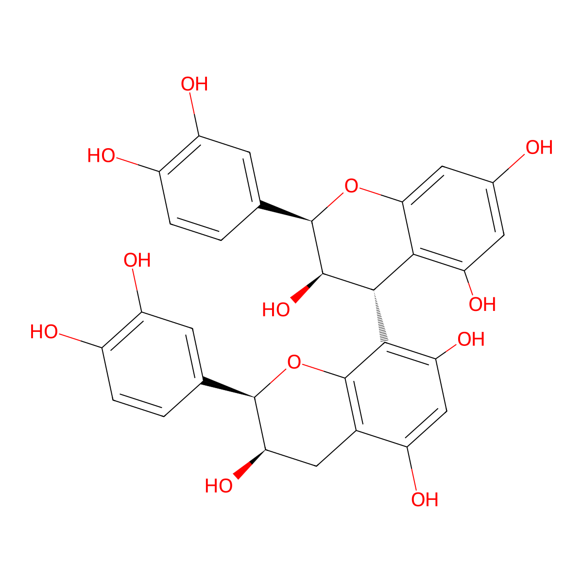 Procyanidin B2 molecular structure, CAS 29106-49-8