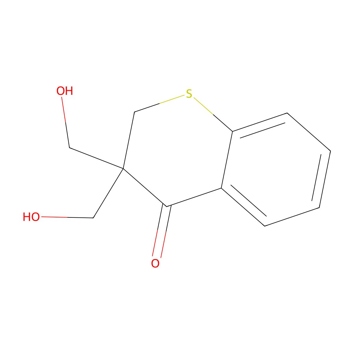 3,3-Bis(hydroxymethyl)-2,3-dihydro-4H-1-benzothiopyran-4-one molecular structure, CAS 29107-30-0