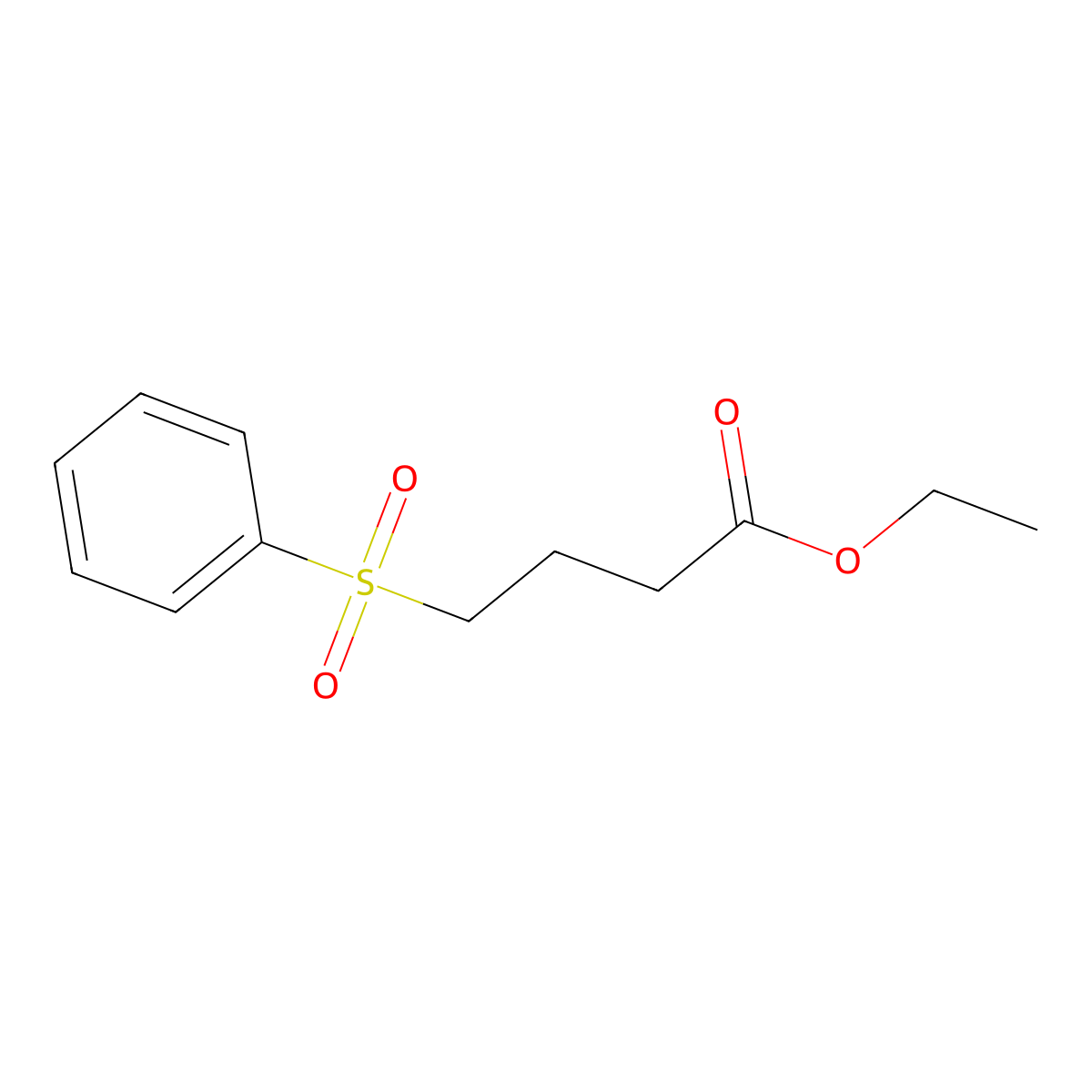 Ethyl 4-(benzenesulfonyl)butanoate molecular structure, CAS 29107-83-3
