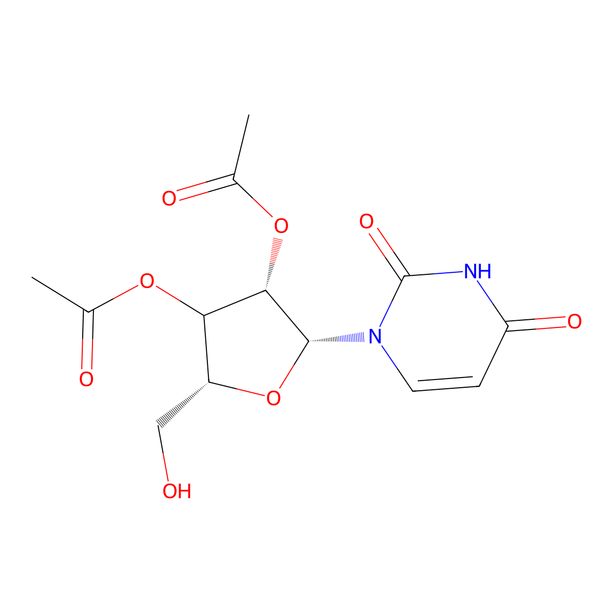 2',3'-Diacetyl-uridine molecular structure, CAS 29108-90-5