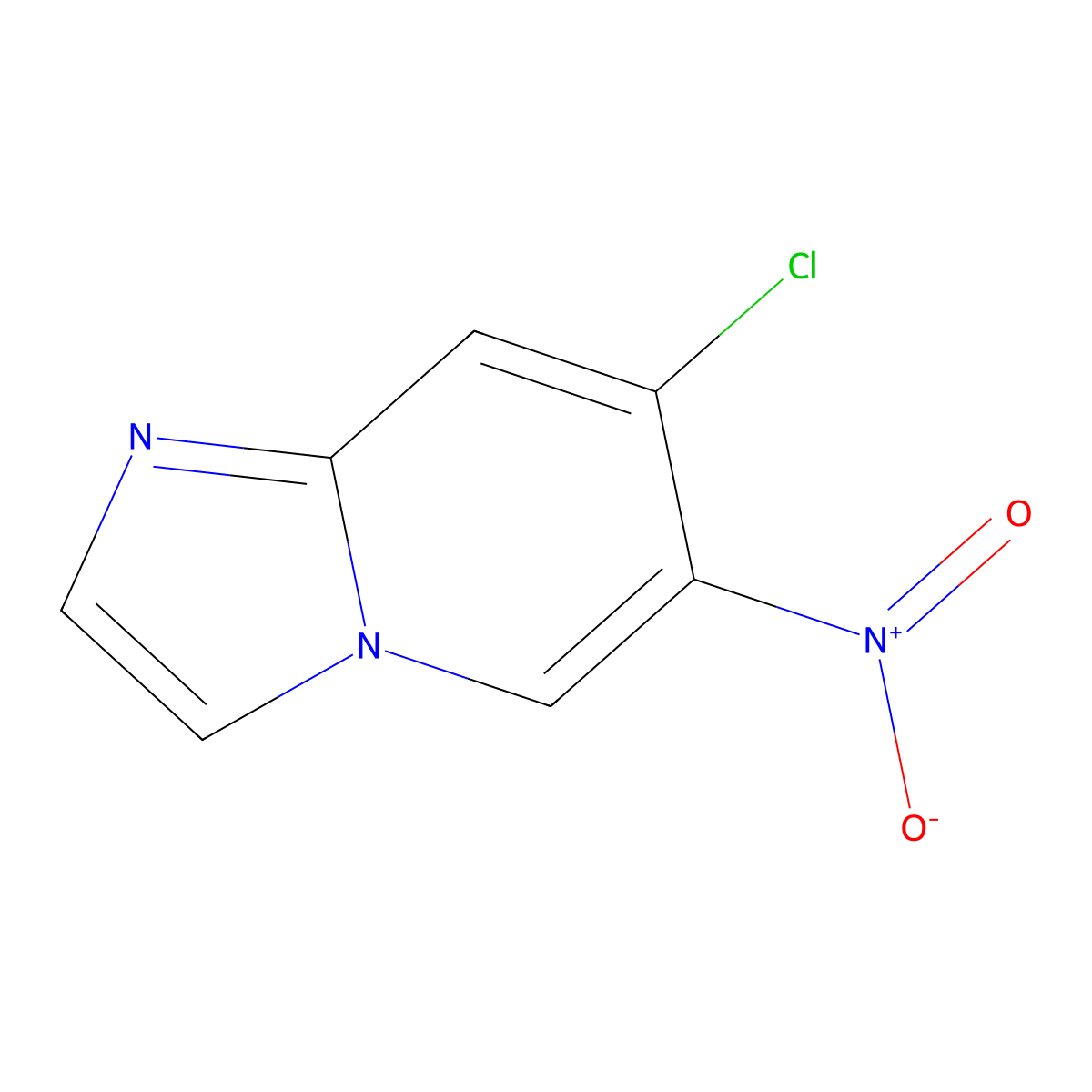 7-Chloro-6-nitroimidazo[1,2-a]pyridine molecular structure, CAS 2910929-07-4