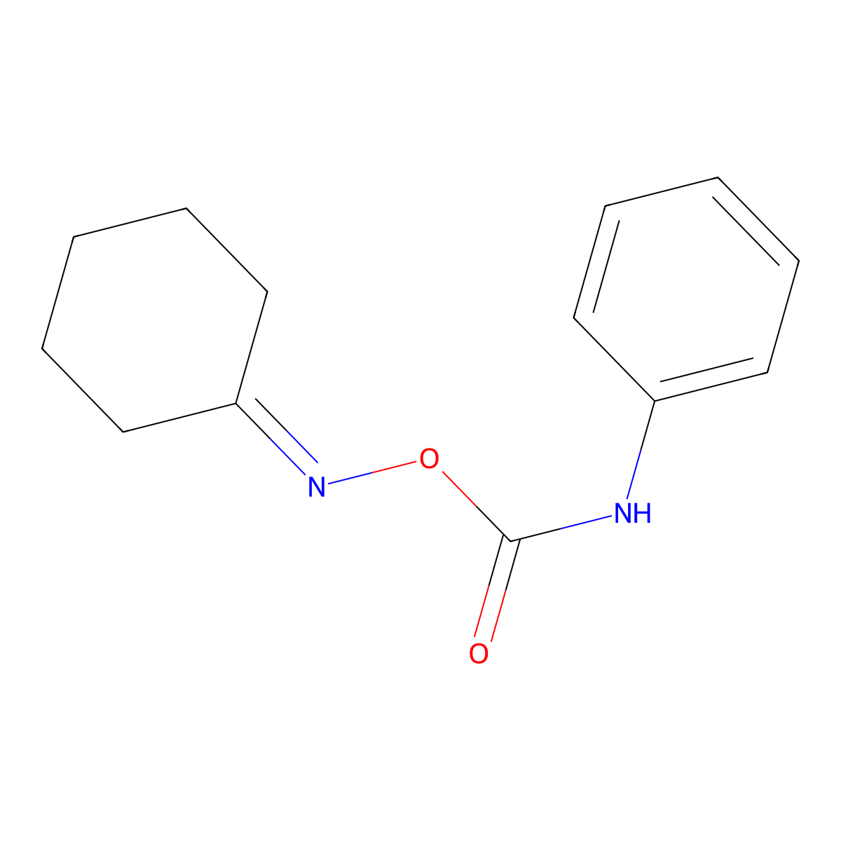[(Cyclohexylideneamino)oxy](phenylamino)methanone molecular structure, CAS 2911-38-8