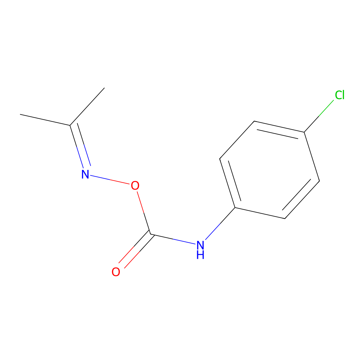 O-(N-(4-Chlorophenyl)carbamoyl)acetone oxime molecular structure, CAS 2911-48-0