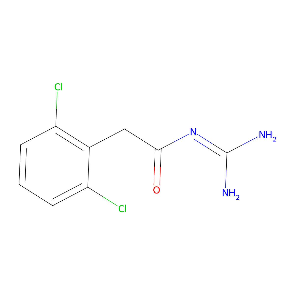 Guanfacine molecular structure, CAS 29110-47-2