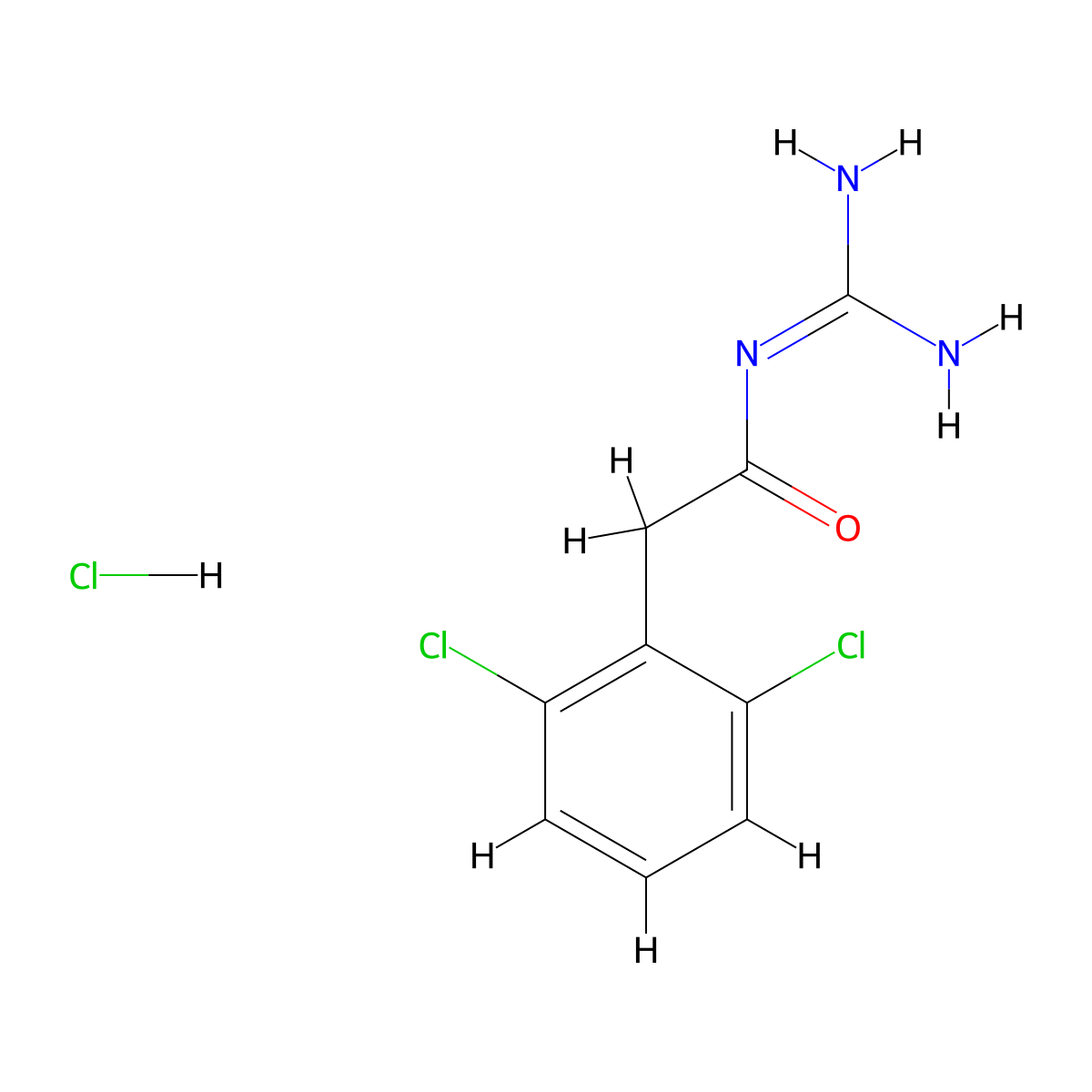 Guanfacine Hydrochloride molecular structure, CAS 29110-48-3