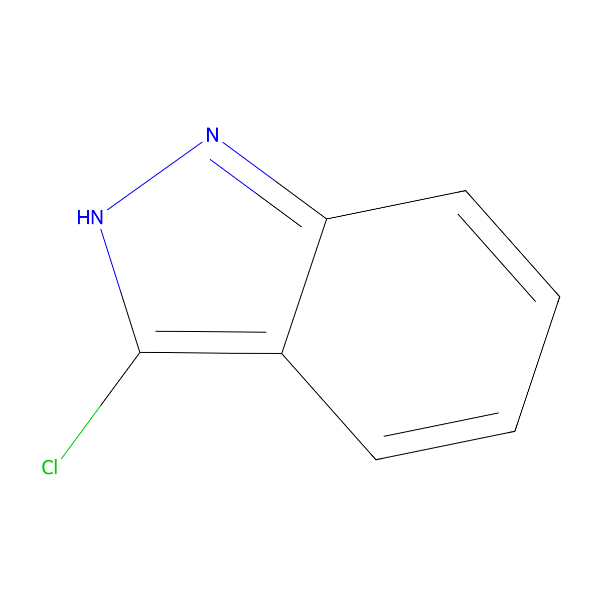 3-Chloro-1H-indazole molecular structure, CAS 29110-74-5