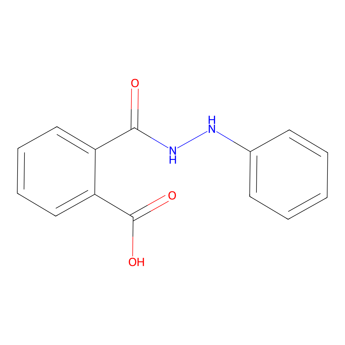 2-[(2-Phenylhydrazino)carbonyl]benzoic acid molecular structure, CAS 29110-76-7