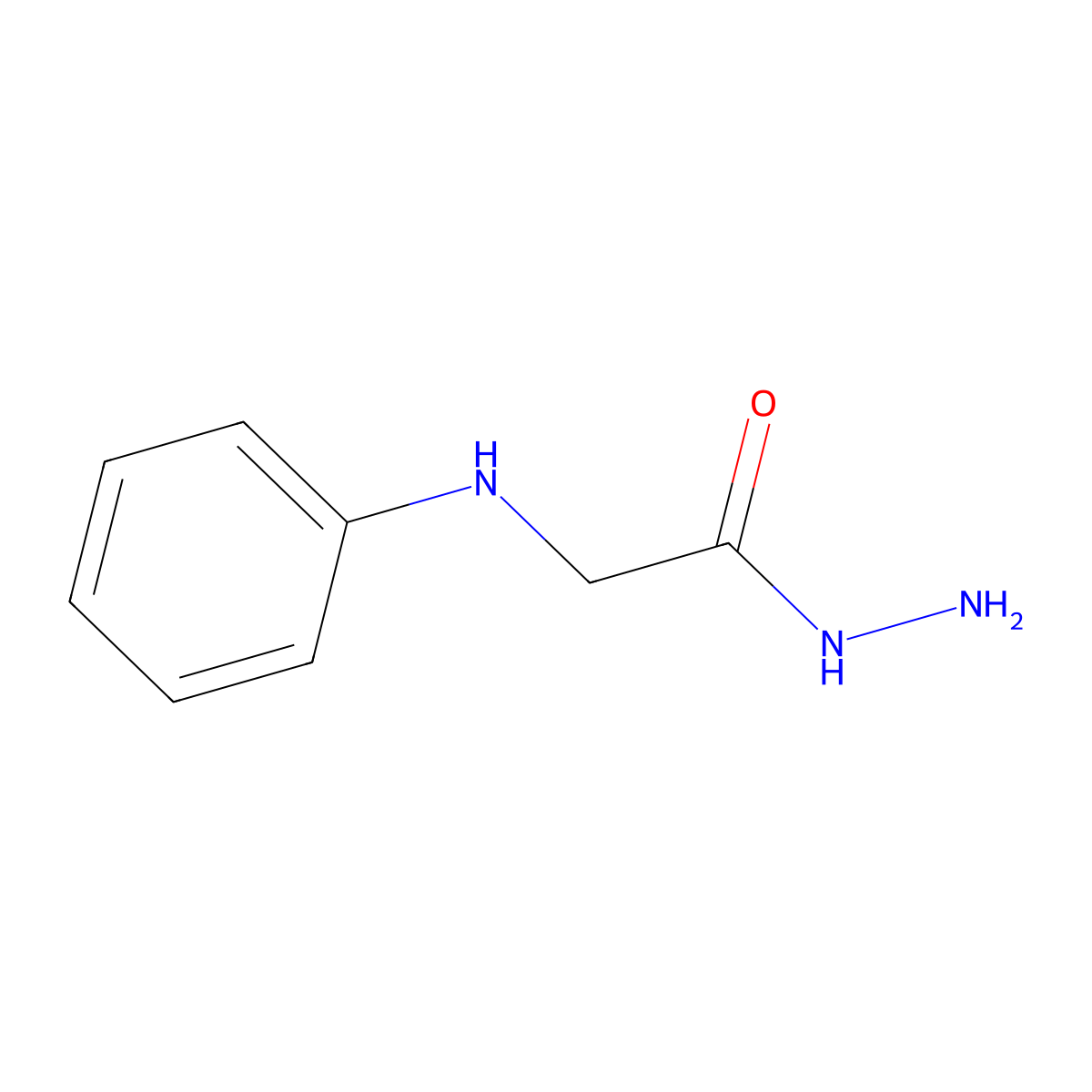 Phenylaminoacetohydrazide molecular structure, CAS 29111-46-4