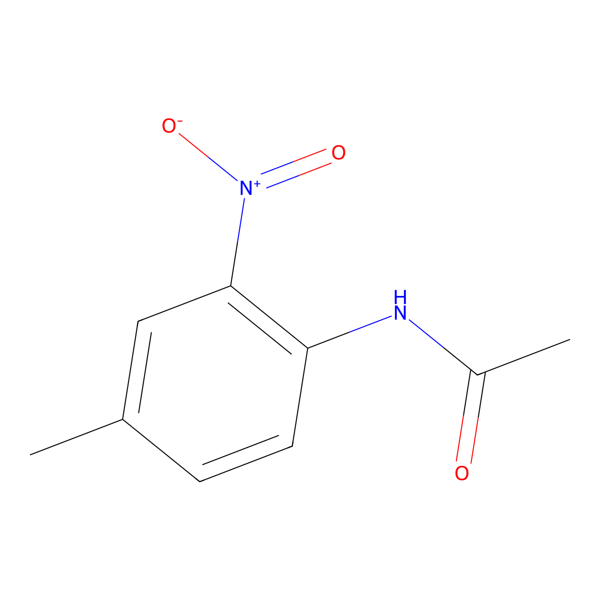 Acetamide, N-(4-methyl-2-nitrophenyl)- molecular structure, CAS 29111-73-7
