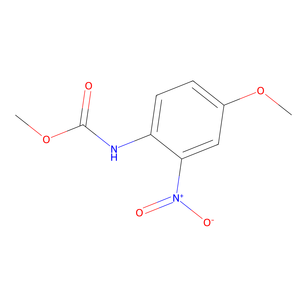 Methyl (4-methoxy-2-nitrophenyl)carbamate molecular structure, CAS 29111-77-1