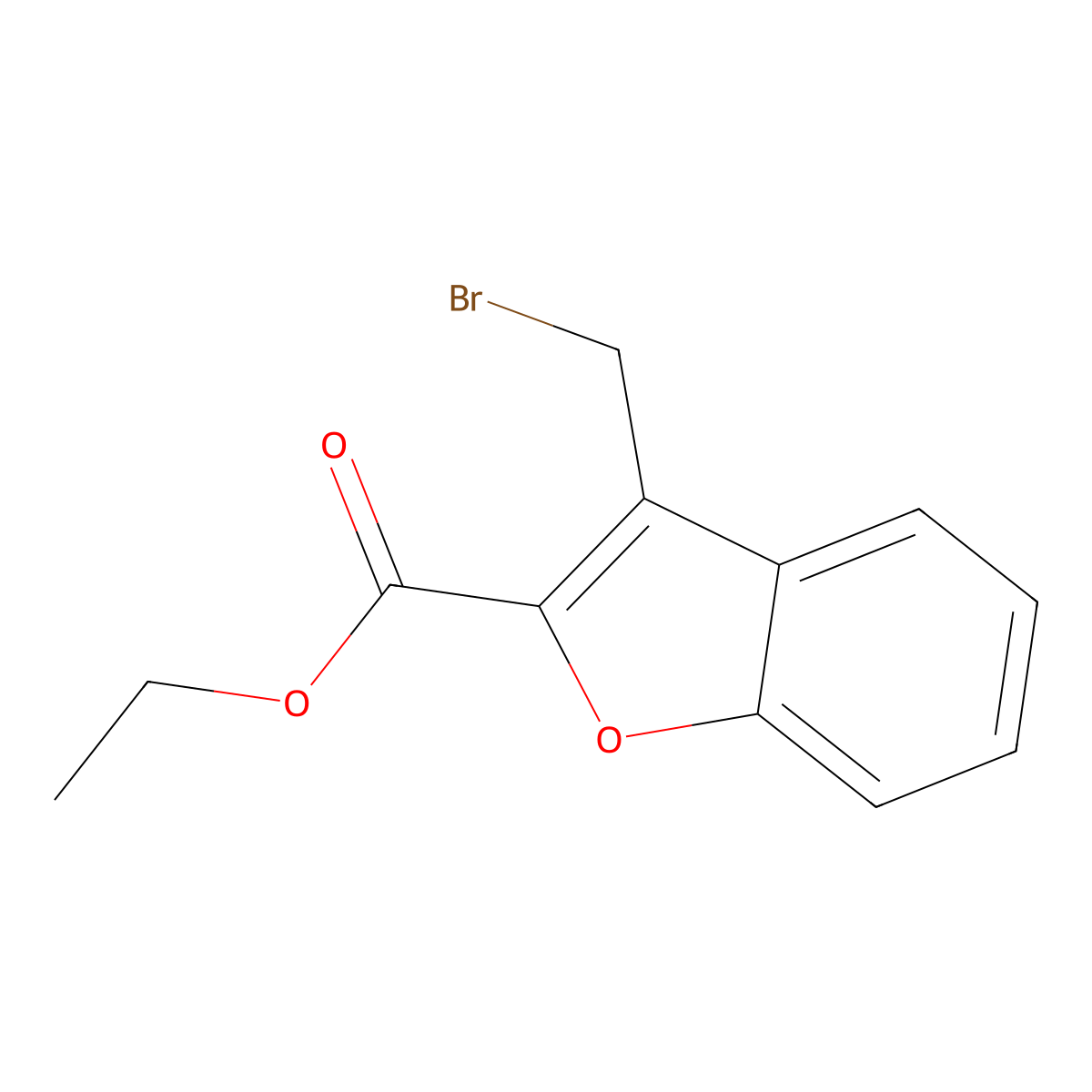 Ethyl 3-(bromomethyl)-1-benzofuran-2-carboxylate molecular structure, CAS 29115-34-2