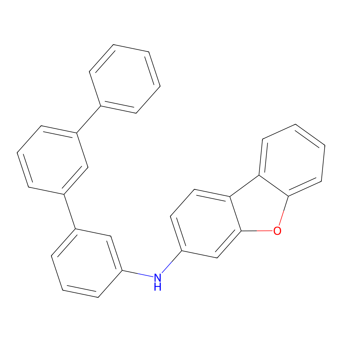 N-[1,1':3',1''-Terphenyl]-3-YL-3-dibenzofuranamine molecular structure, CAS 2911572-60-4