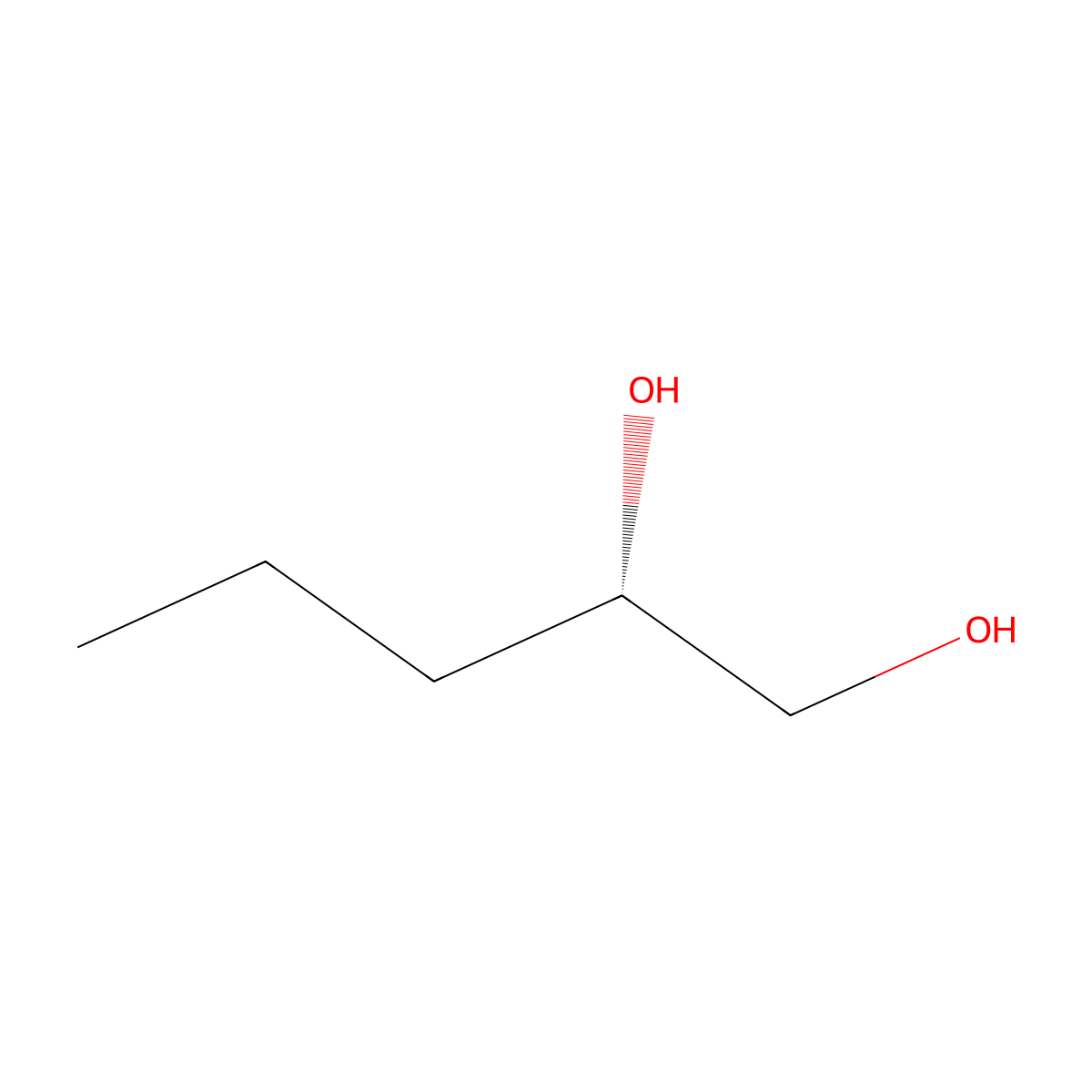 (2S)-pentane-1,2-diol molecular structure, CAS 29117-54-2