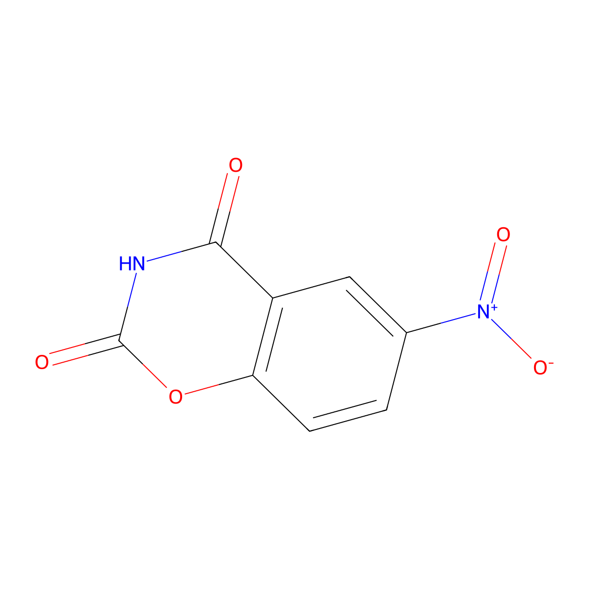 6-Nitro-2h-1,3-benzoxazine-2,4(3h)-dione molecular structure, CAS 2912-55-2