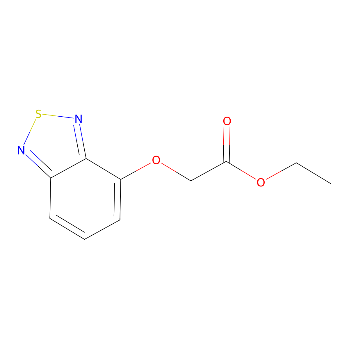 Ethyl 2-(2,1,3-benzothiadiazol-4-yloxy)acetate molecular structure, CAS 29122-97-2