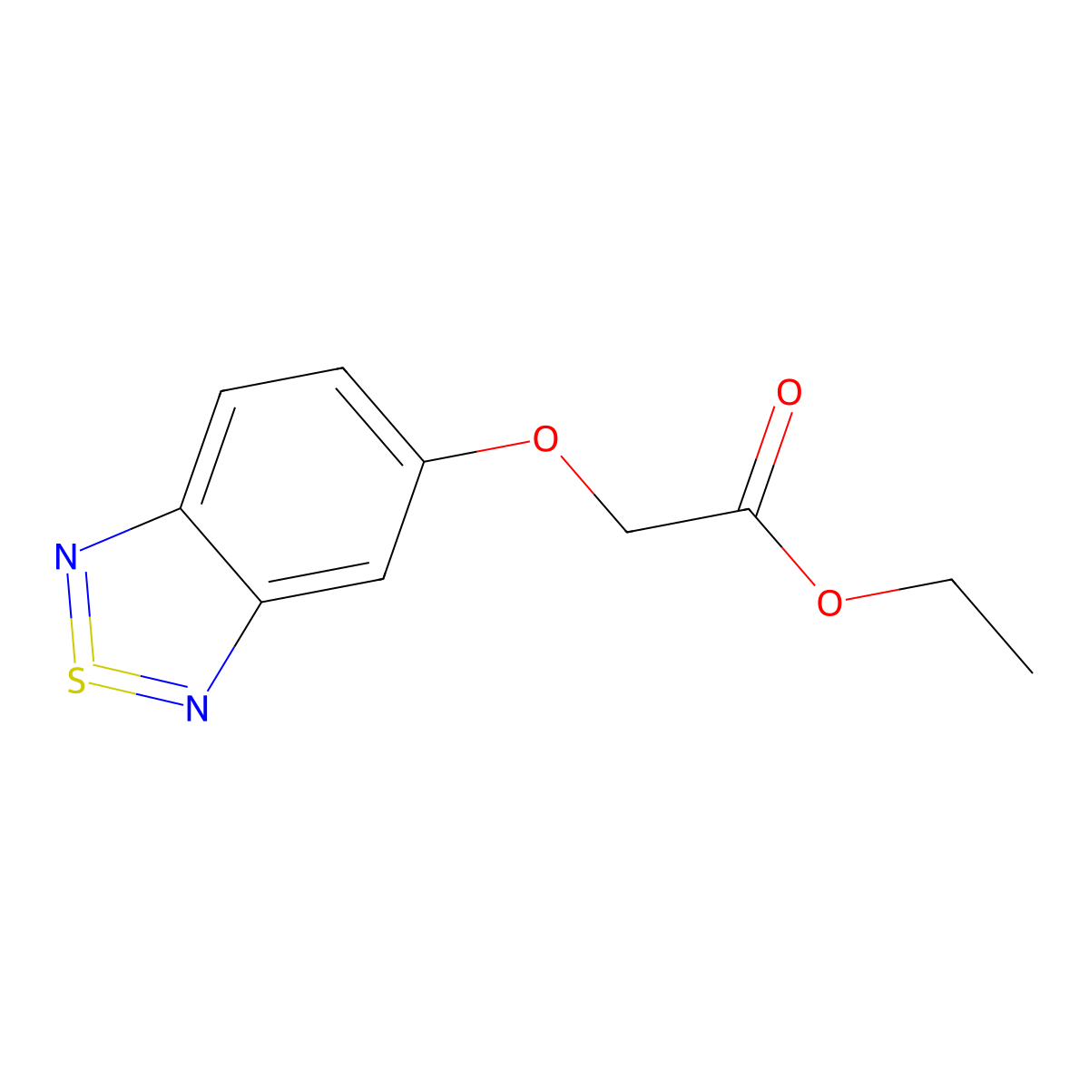 Ethyl (2,1,3-benzothiadiazol-5-yloxy)acetate molecular structure, CAS 29122-98-3