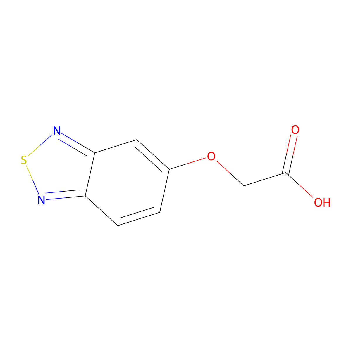(2,1,3-Benzothiadiazol-5-yloxy)acetic acid molecular structure, CAS 29123-11-3