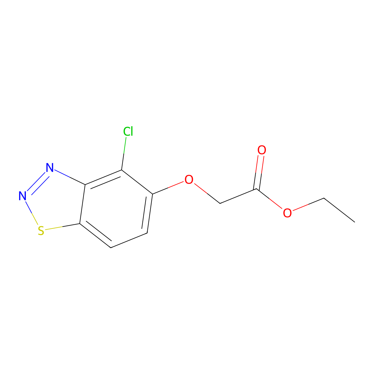 Acetic acid, ((4-chloro-2,1,3-benzothiadiazol-5-yl)oxy)-, ethyl ester molecular structure, CAS 29123-12-4