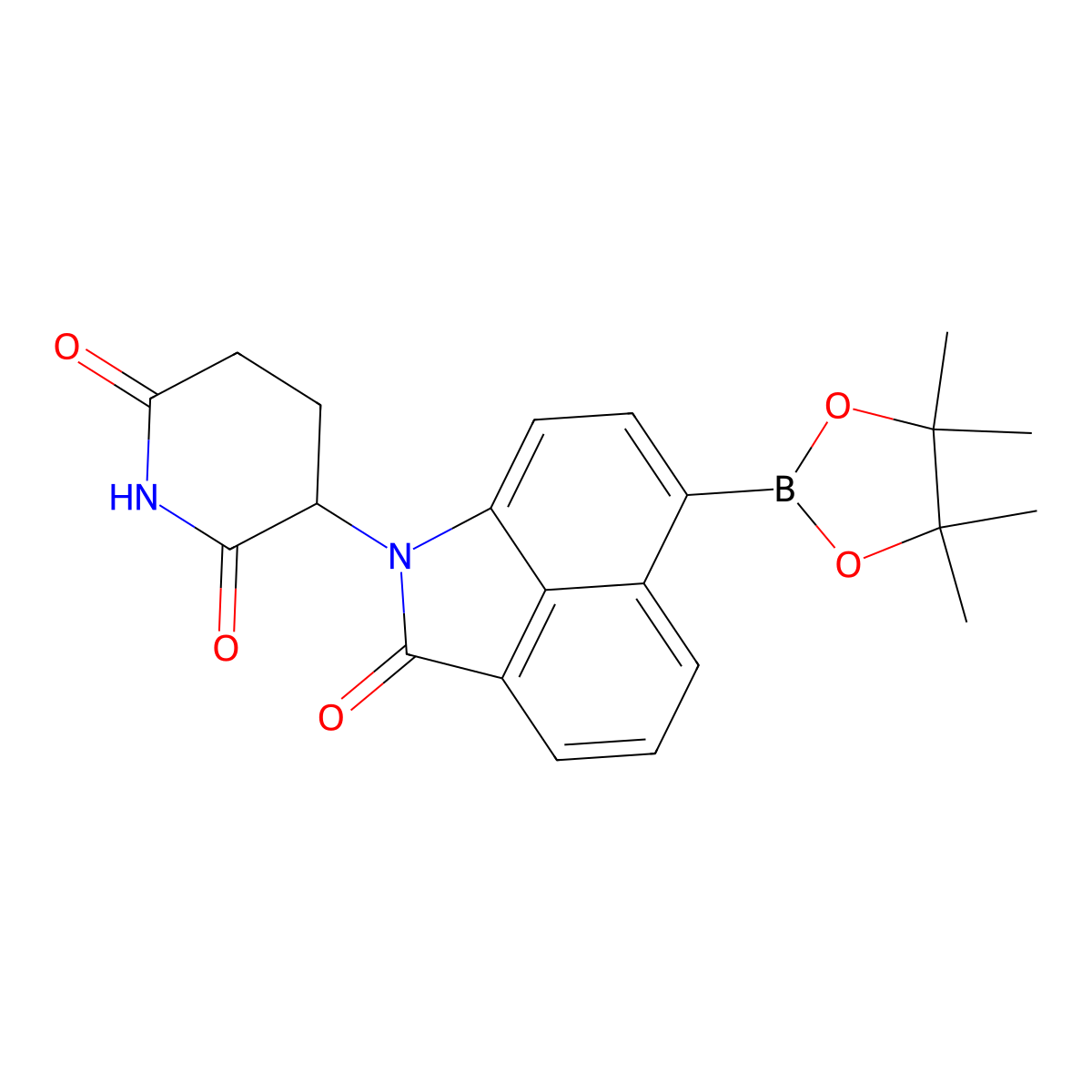 3-(2-Oxo-6-(4,4,5,5-tetramethyl-1,3,2-dioxaborolan-2-yl)benzo[cd]indol-1(2H)-yl)piperidine-2,6-dione molecular structure, CAS 2912304-32-4