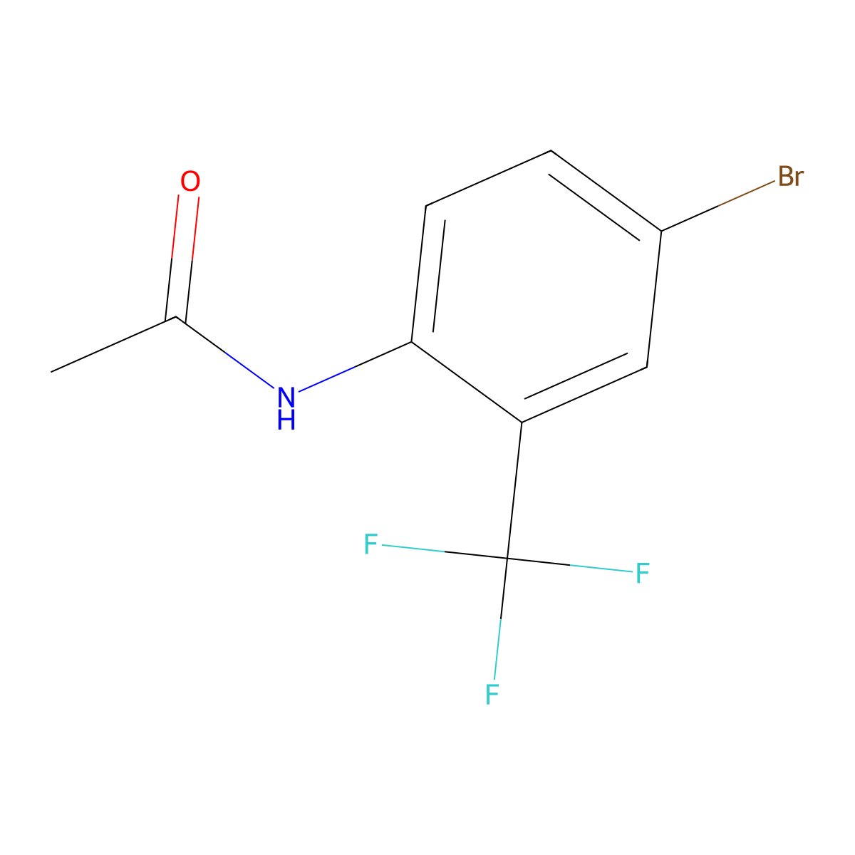 4'-Bromo-2'-(trifluoromethyl)acetanilide molecular structure, CAS 29124-62-7
