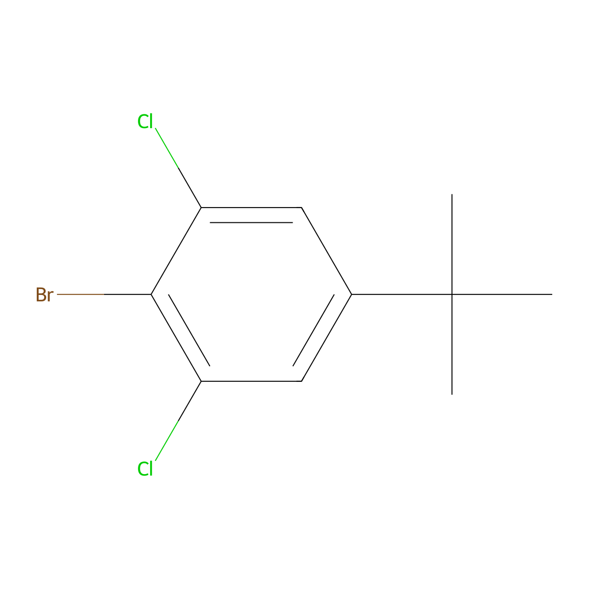 2-Bromo-5-(tert-butyl)-1,3-dichlorobenzene molecular structure, CAS 2912429-24-2
