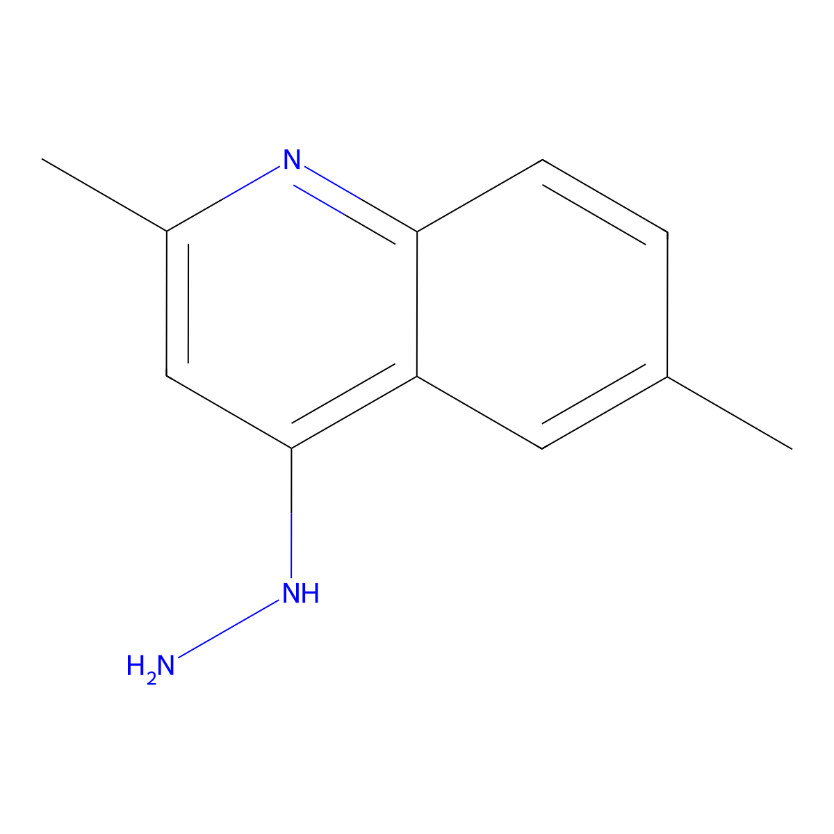 2,6-Dimethyl-4-Hydrazinoquinoline molecular structure, CAS 29125-48-2